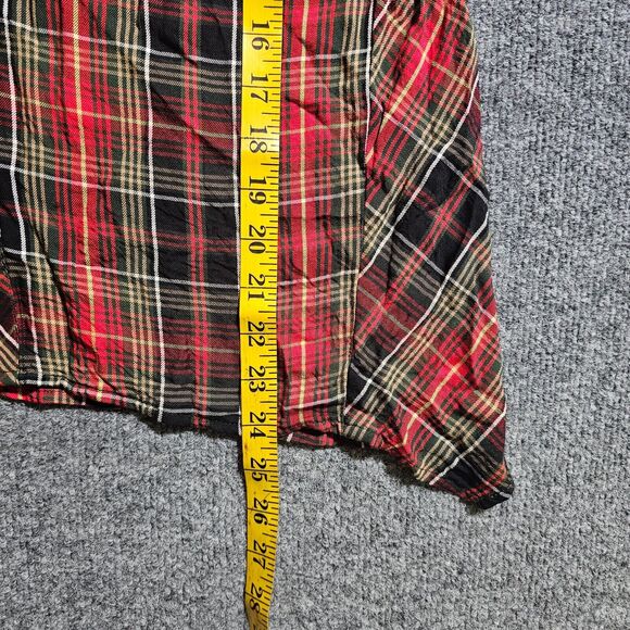 J Jill Top Shirt Womens Small Petite Red Plaid Long Sleeve V Neck Button Classic - Picture 6 of 9